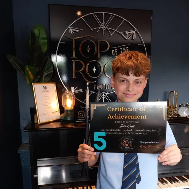 🎉 Huge congratulations to Josh for passing his Grade 5 drum exam! 🥁💥

All the hard work, practice, and dedication has paid off — we’re so proud of your progress and can’t wait to see where you go from here. Onwards to even bigger beats! 👏🔥

#Grade5Drums #DrumExamSuccess #ProudTeacherMoment #YoungMusician #DrummerLife #MusicEducation #DrummingJourney #PracticePaysOff #MusicGoals #StudentSuccess #DrumLife #PercussionPower #RockOnJosh