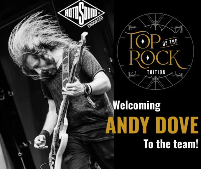 We’re SO buzzed to have the incredible @andydoveguitar join our Top Rock team at our Warwick studio, teaching the next generation of guitarists 🎸 

Andy is an awesome guitarist, teacher, content creator and dude! You can see for yourself by checking out his socials and YouTube channel (@AndyDoveGuitar) 

We’re always honoured and blessed to work with such amazing staff/musicians, and we know Andy is going to fit right in… Let’s show him some love ❤️🤘🏻